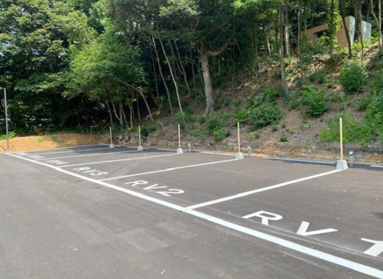 可開自己的汽車享受森林中的露營地